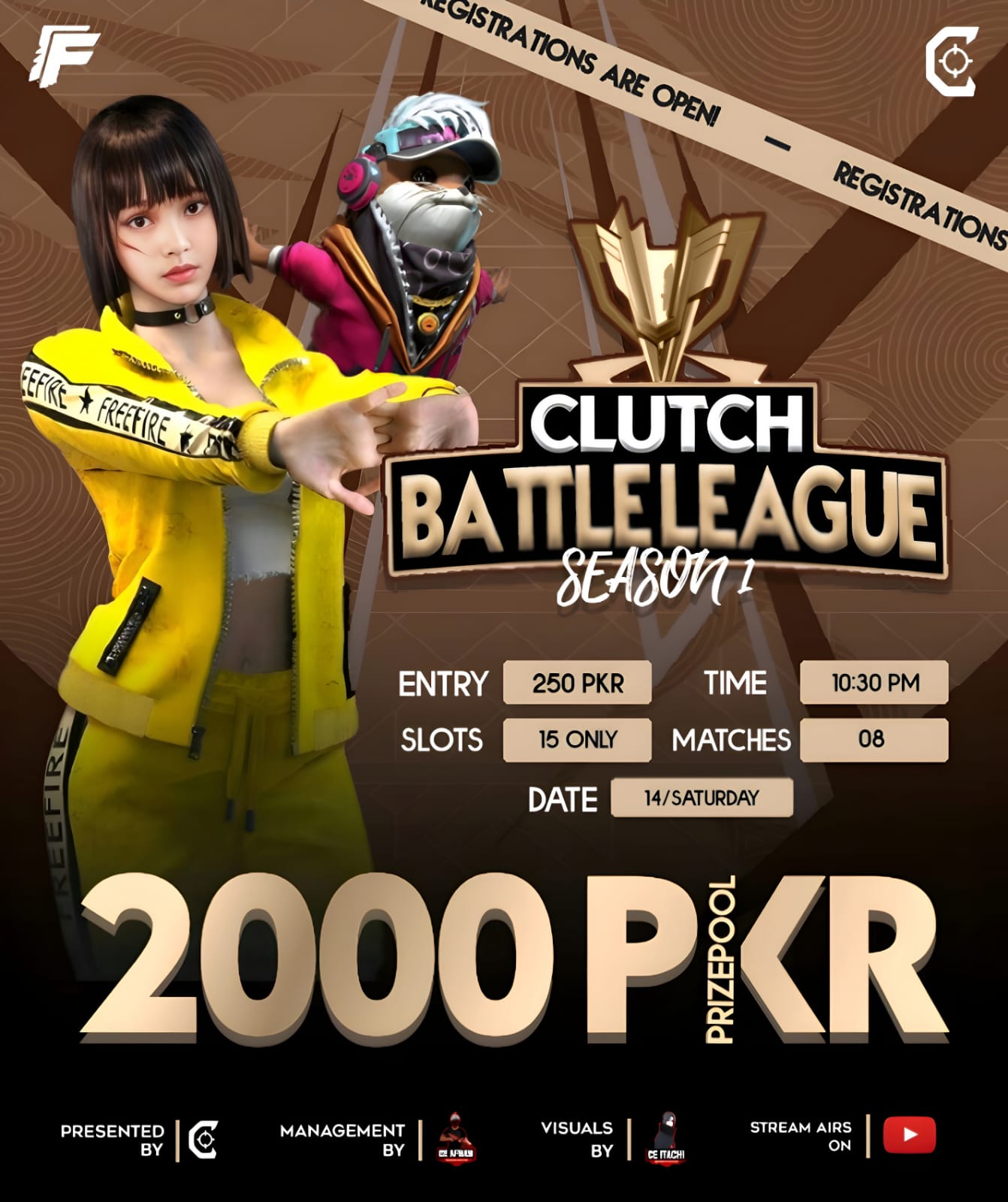 Clutch Battle League Season 1 Tournament Poster